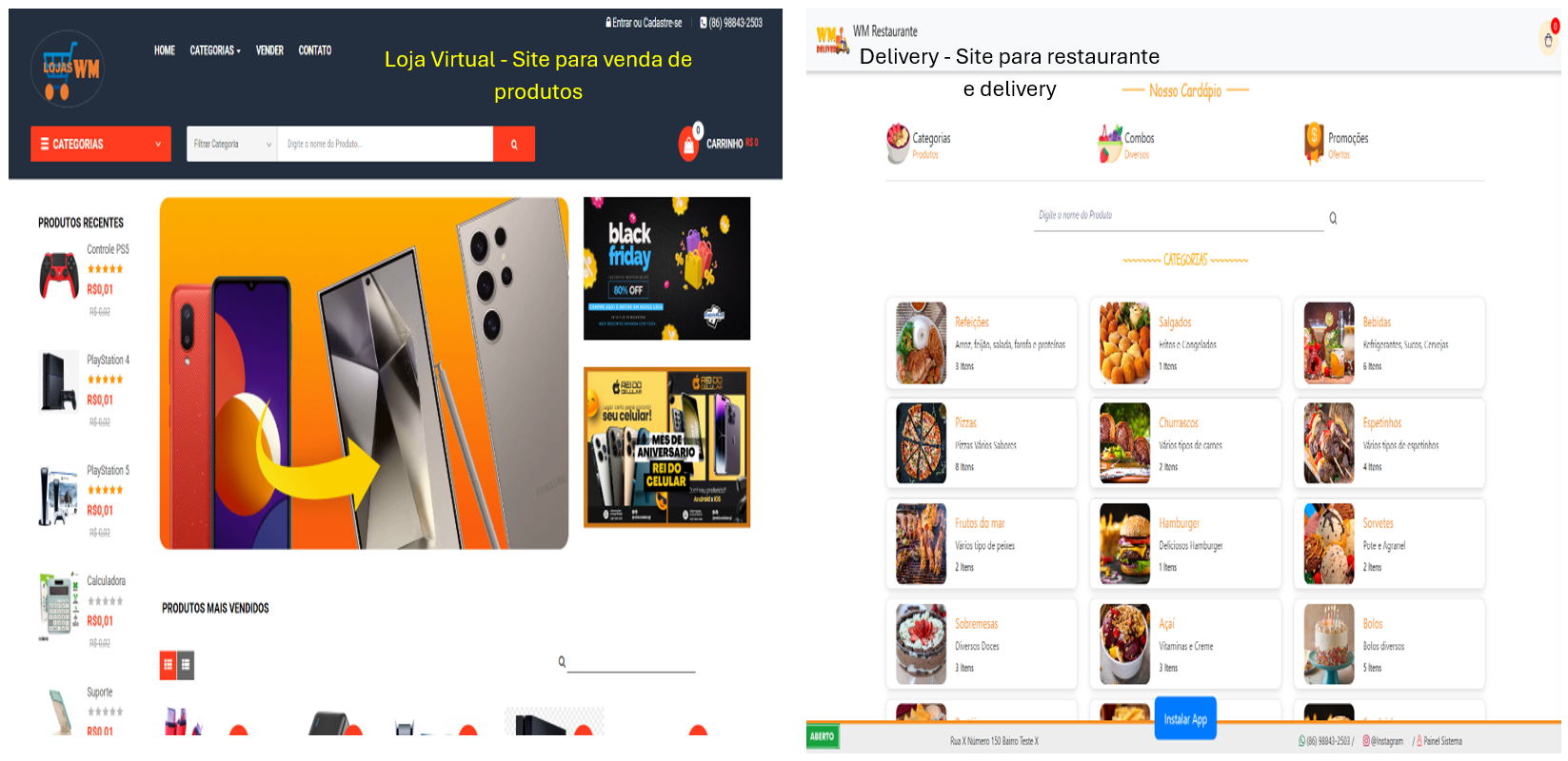 Criação de Sites Personalizados